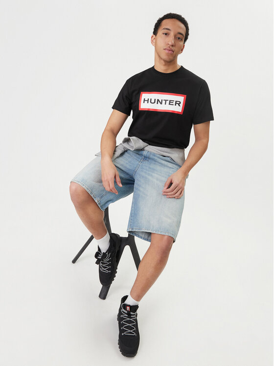 Hunter Hunter Majica Halton HARM0019252 Črna Regular Fit