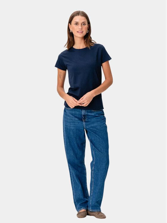 TeeShoppen TeeShoppen T-Shirt 'Basic Collection' Granatowy Regular Fit
