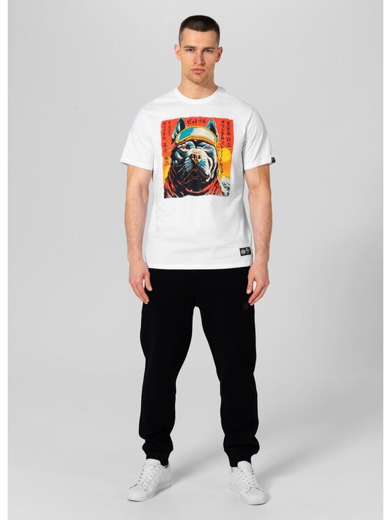 PITBULL PITBULL T-Shirt Koszulka Biały Regular Fit