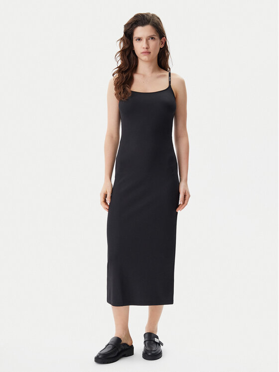 Calvin Klein Jeans Calvin Klein Jeans Sommerkleid Logo J20J225288 Schwarz Slim Fit