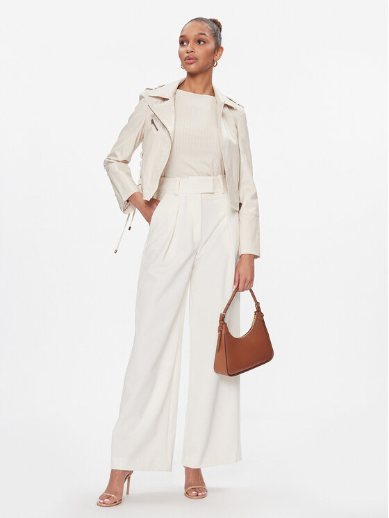 TWINSET TWINSET Μπουφάν από απομίμηση δέρματος 241TP2300 Μπεζ Regular Fit