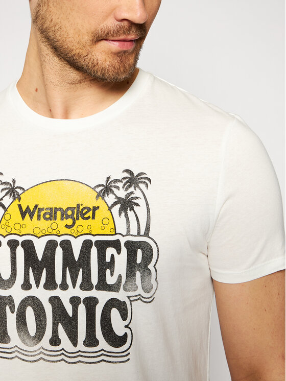 Wrangler Wrangler T-shirt Summer W7ATD3737 112131362 Bianco Regular Fit