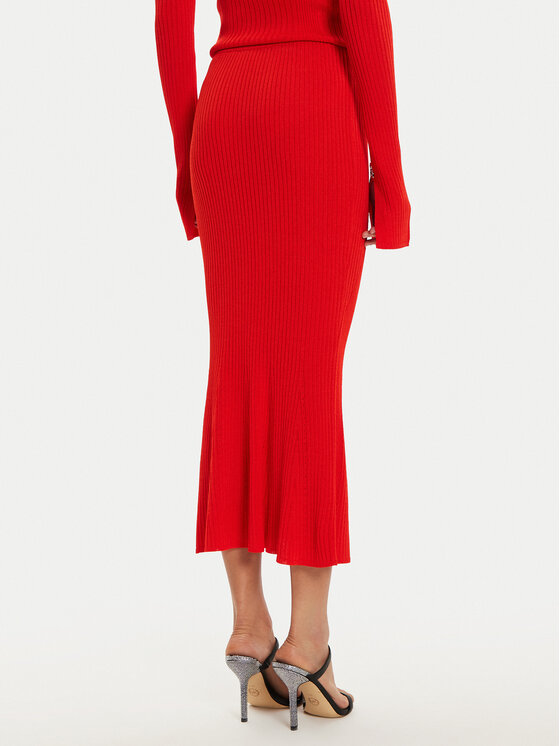 Patrizia Pepe Patrizia Pepe Spódnica midi 8G0423/K9J5-R835 Czerwony Regular Fit