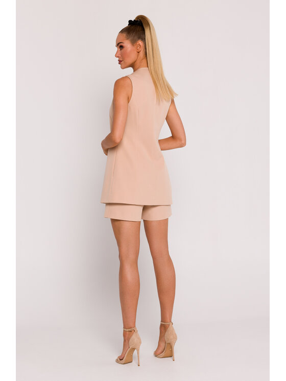 Made of Emotion Made of Emotion Marynarka M776 Beżowy Generous Fit