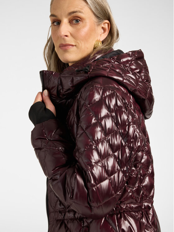 Elena Mirò Elena Mirò Kurtka puchowa F805P000225N039 Bordowy Regular Fit