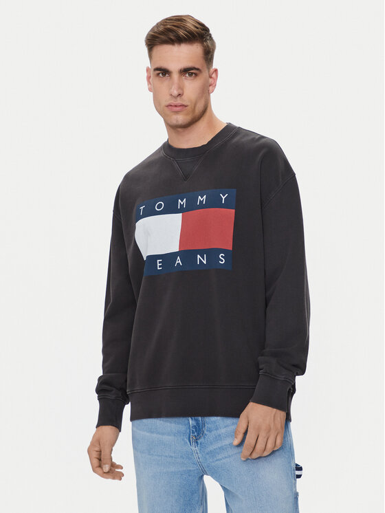 Tommy Jeans Tommy Jeans Μπλούζα Big Flag DM0DM19222 Μαύρο Relaxed Fit