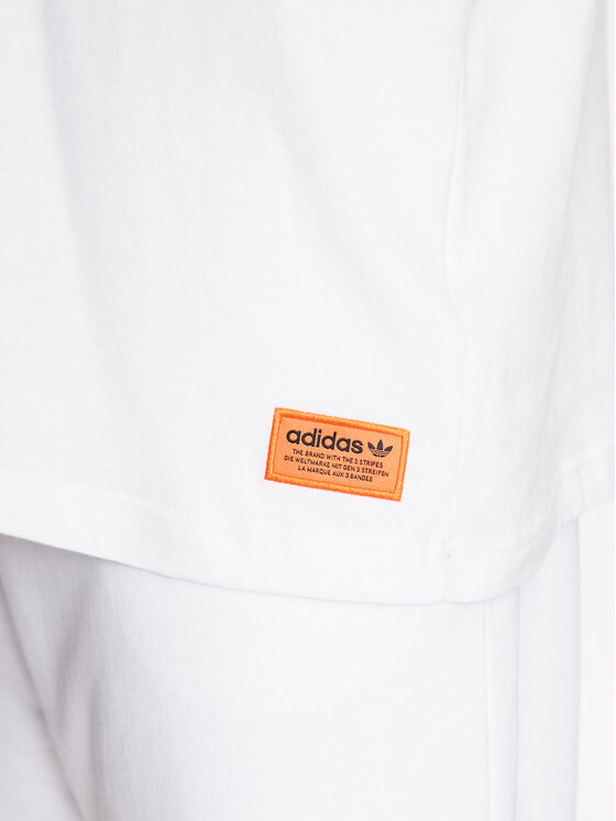 adidas adidas Marškinėliai Graphic Glide T-Shirt IB1403 Balta Loose Fit