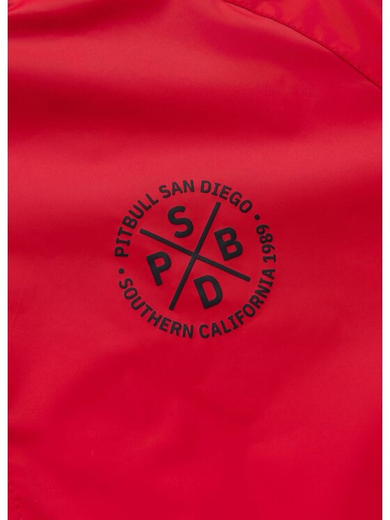 PITBULL PITBULL Kurtka przejściowa ATHLETIC TAPE Czerwony Regular Fit