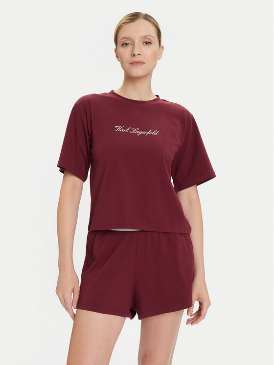 KARL LAGERFELD KARL LAGERFELD Pijama A4W45012 Vișiniu Regular Fit