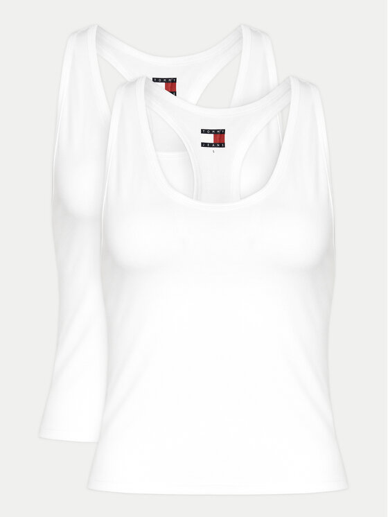 Tommy Hilfiger Tommy Hilfiger 2 db-os felső szett UW0UW05014 Fehér Slim Fit