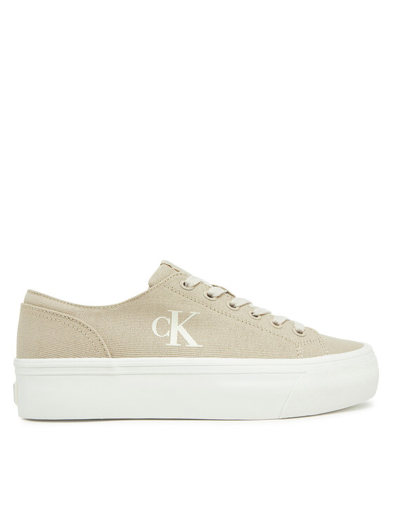 Calvin Klein Jeans Tenisenes Vulc Flatform Low Cv Mg YW0YW01763 Bēšs