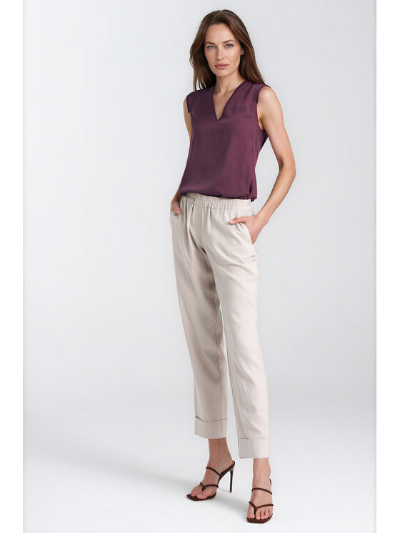 NIFE NIFE Blúzka B238 Fialová Relaxed Fit