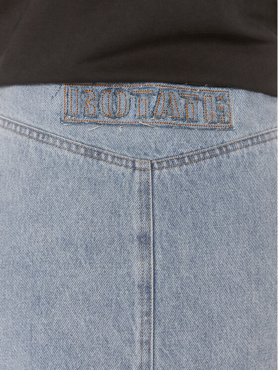 ROTATE ROTATE Džínsová sukňa Denim Laced Mini 1120101468 Modrá Regular Fit