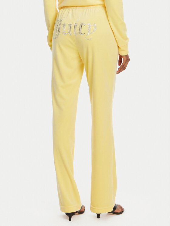 Juicy Couture Juicy Couture Spodnie dresowe Tina JCAPW045 Żółty Regular Fit