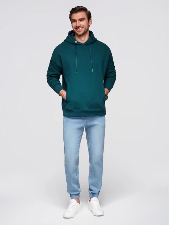 Ombre Ombre Jeansy OM-PADJ-0265 Niebieski Jogger Fit