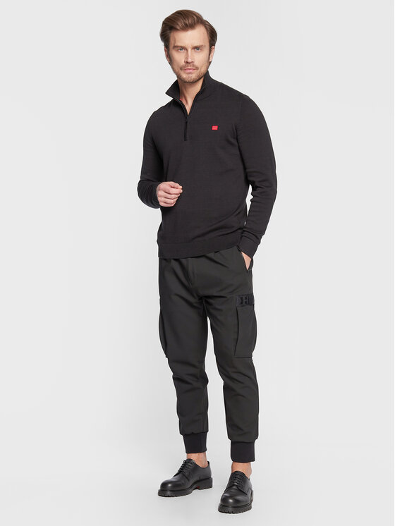 HUGO Hugo Pullover San Quintus-C 50474164 Schwarz Regular Fit