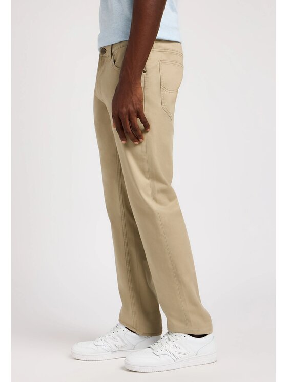 Lee Lee Pantaloni di tessuto DAREN ZIP FLY Beige Straight Fit