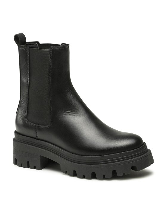 Tamaris Tamaris Kotníková obuv s elastickým prvkem 1-25404-41 Černá