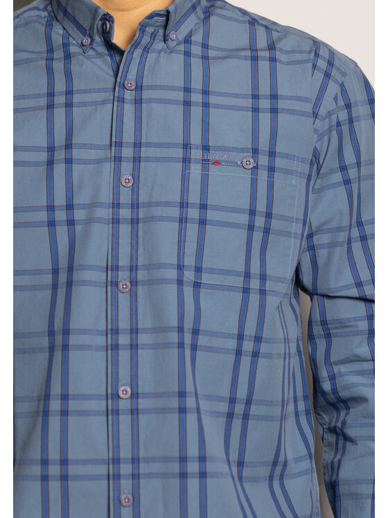 Lee Cooper Lee Cooper Koszula NEW TENBY Niebieski Comfort Fit