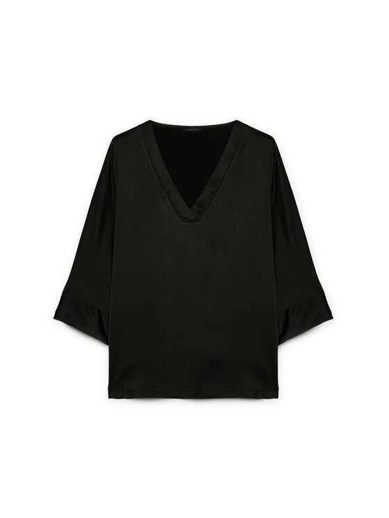 Fiorella Rubino Fiorella Rubino Bluzka 2527L000654N033 Czarny Boxy Fit