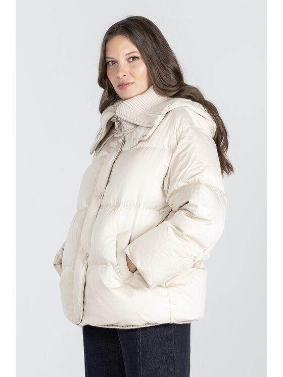 Deni Cler Milano Deni Cler Milano Kurtka zimowa T-DC-9054-E5-12-12-1 Beżowy Regular Fit