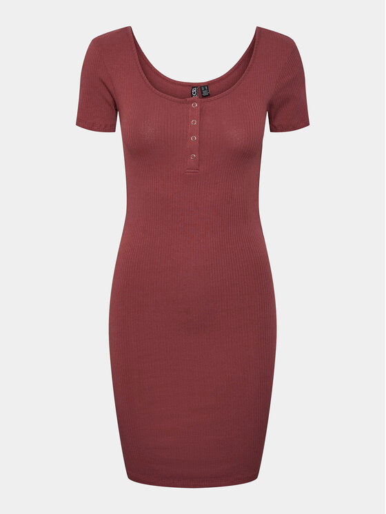 Pieces Pieces Hétköznapi ruha Kitte 17146324 Piros Slim Fit