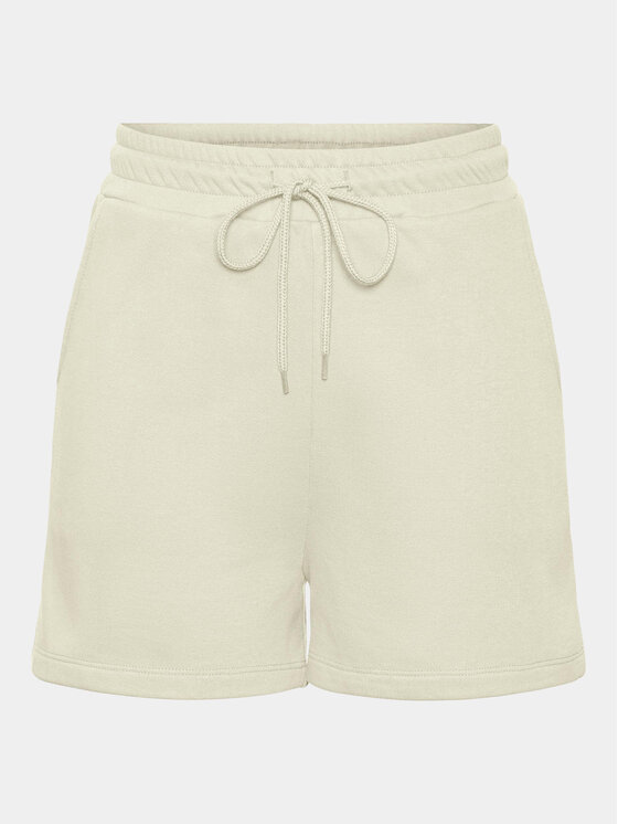 Pieces Športové kraťasy Chilli Summer 17118868 Écru Regular Fit