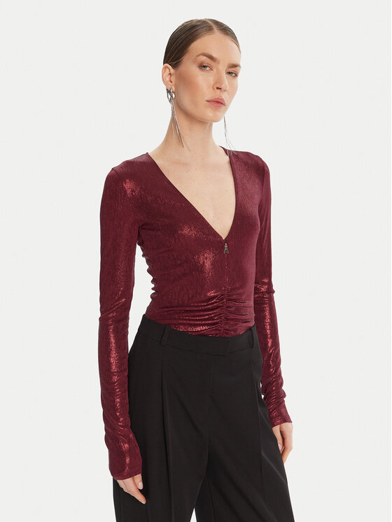 Patrizia Pepe Patrizia Pepe Body 8M1735 J276 Vișiniu Regular Fit