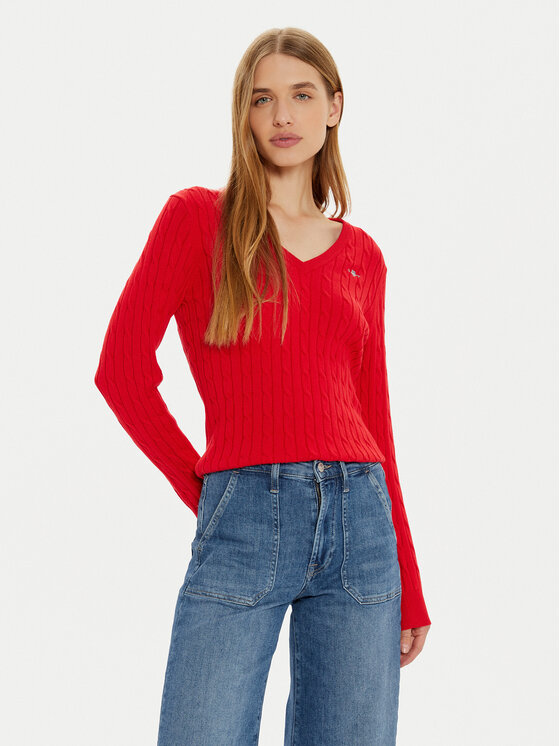 Gant Gant Džemper 4800101 Crvena Slim Fit