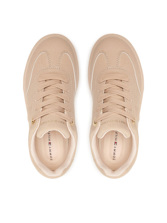 Tommy Hilfiger Tommy Hilfiger Snīkeri Low Cut Lace-Up Sneaker T3A9-35086-0315 S Gaiši bēša