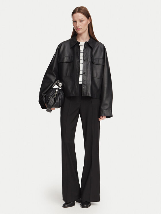 Weekend Max Mara Weekend Max Mara Kožená bunda Piovra 2625446021 Černá Regular Fit