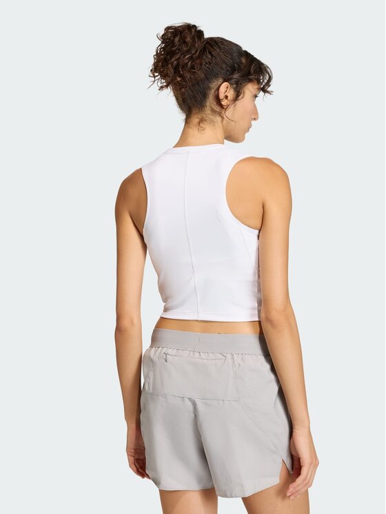 adidas adidas Koszulka techniczna adi365 Iconic Running Crop Biały Fitted Fit