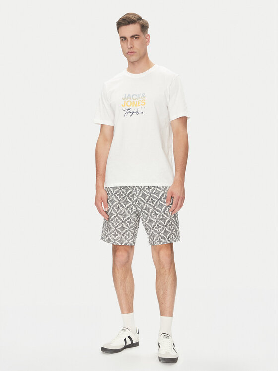 Jack & Jones Jack & Jones Pantalon scurți din material Jaiden 12277620 Gri Relaxed Fit