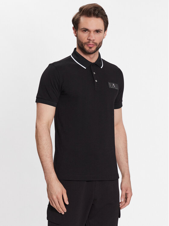 EA7 Emporio Armani Polo 3RPF24 PJ5SZ 1200 Melns Regular Fit