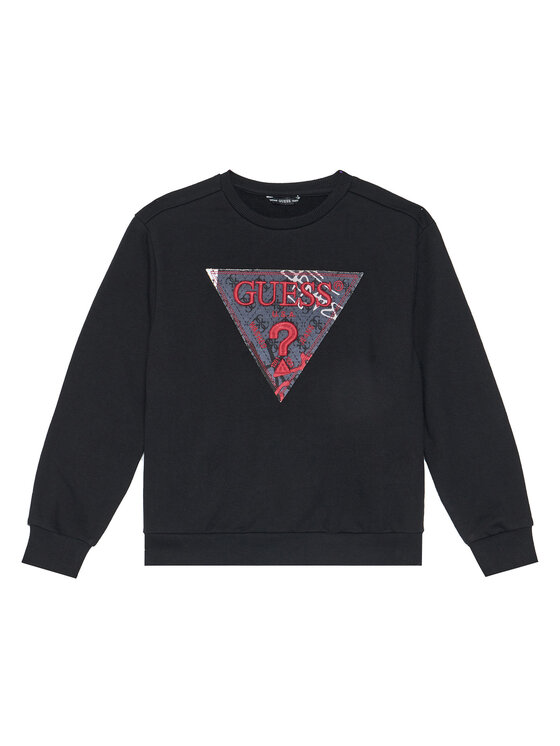 Guess Guess Μπλούζα L5BQ02 KAD74 Μαύρο Regular Fit