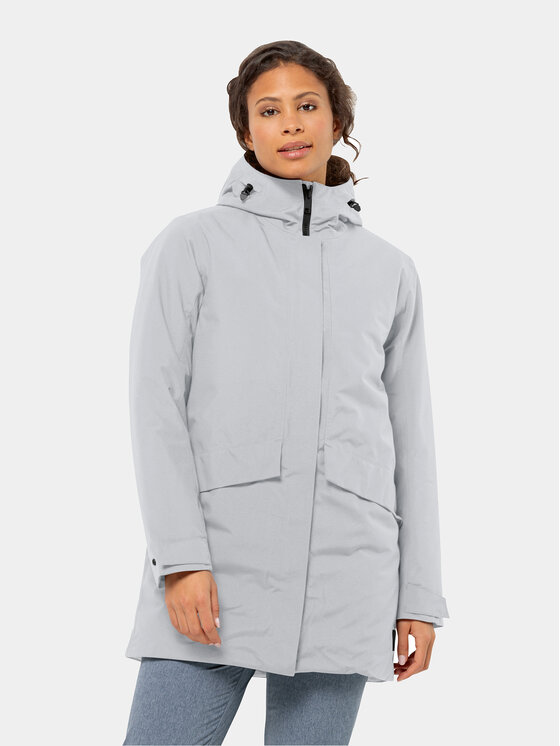 Jack Wolfskin Zimné bundy Tempelhof Coat 1116151 Sivá Regular Fit