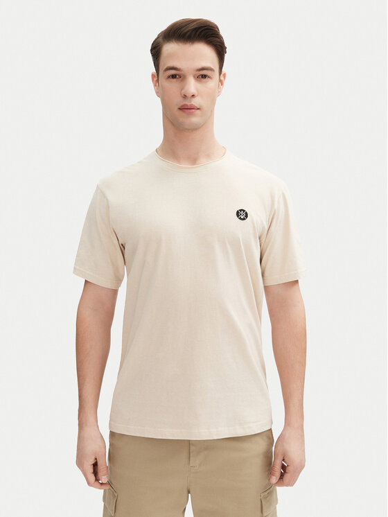 INDICODE INDICODE Футболка Carlsin 41-121 Бежевий Regular Fit