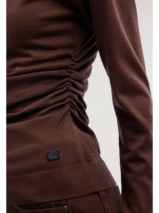 Trussardi Trussardi Golf M0206001267N077 Brązowy Slim Fit