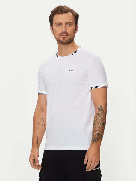 Boss T-krekls Taul 50521245 Balts Regular Fit