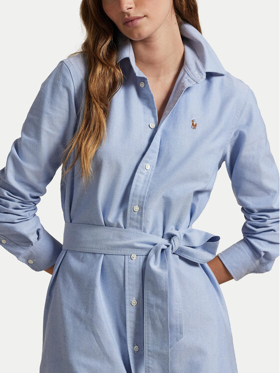 Polo Ralph Lauren Polo Ralph Lauren Sukienka koszulowa 211928804002 Niebieski Straight Fit