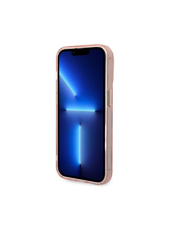 Guess Guess Etui na telefon Outline MagSafe Różowe złocenie