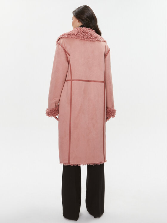 TWINSET TWINSET Báránybőr kabát 232TT2100 Rózsaszín Regular Fit