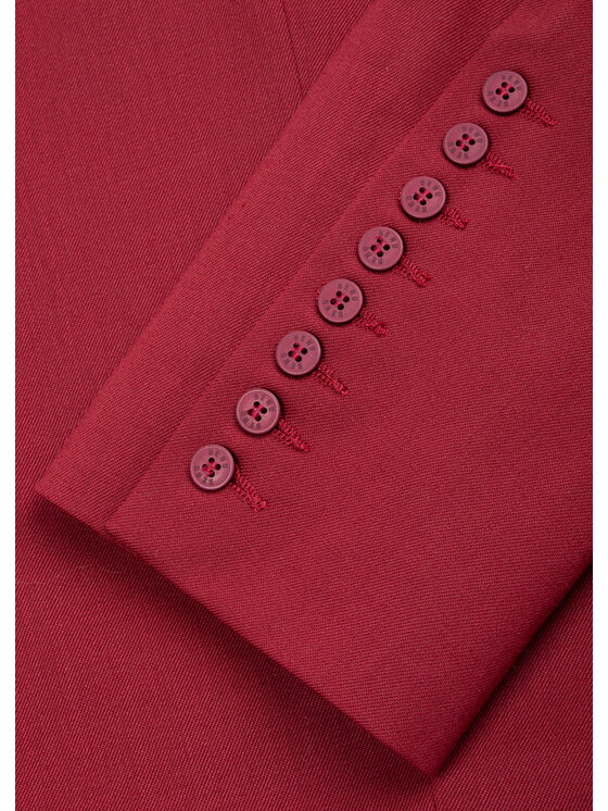 BENU BENU Marynarka jednorzędowa Bordowy Slim Fit