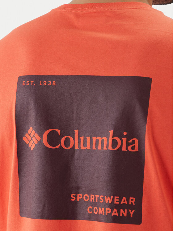 Columbia Columbia Tričko CSC™ Logo Back Tee 2155011 Oranžová Regular Fit