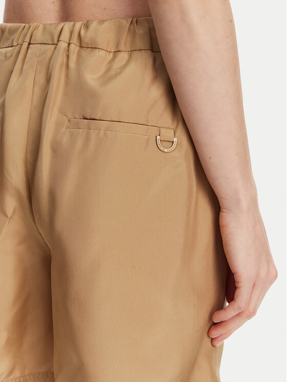 Marella Marella Pantaloncini di tessuto Borbona 2513141025 Beige Relaxed Fit