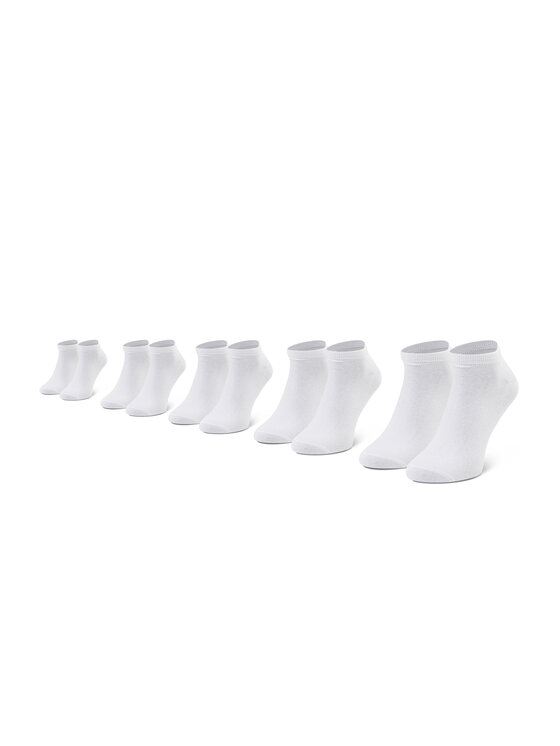 Jack&Jones 5 vīriešu zemo zeķu pāru komplekts Jacdongo Socks 5 Pack Noos 12120278 Balts