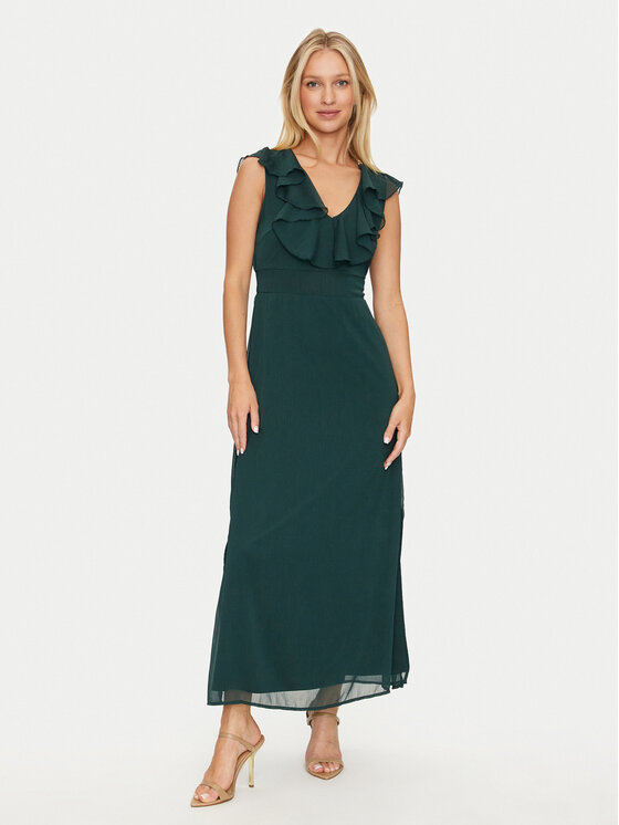 Vila Vila Õhtune kleit Falia 14097028 Roheline Regular Fit