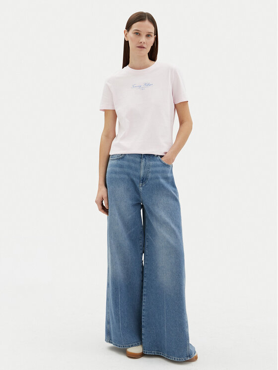 Tommy Hilfiger Tommy Hilfiger Тишърт WW0WW45428 Розов Regular Fit