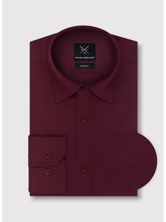 Pako Lorente Pako Lorente Koszula P23WF-1X-037 Bordowy Slim Fit