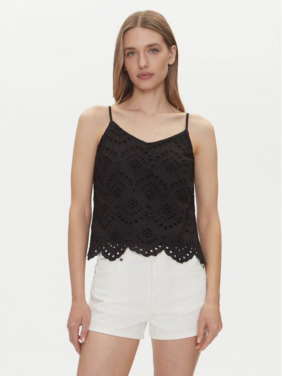 Pieces Pieces Top Vilde 17156563 Černá Regular Fit